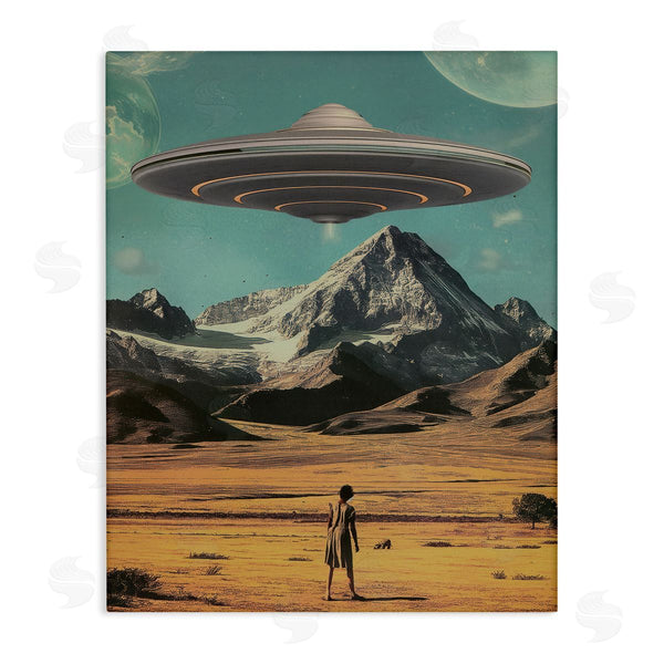 stupell industries Wumples | Woman with Overhead UFO