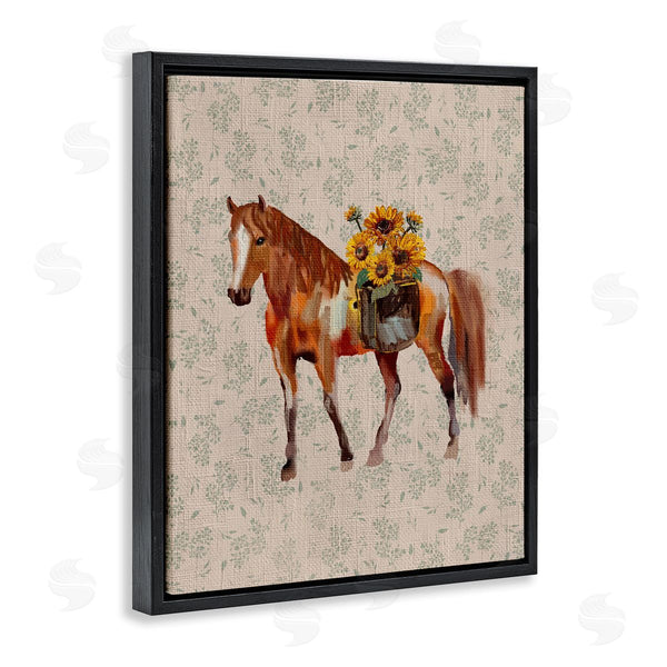 Stupell Industries Yen | Cottage Horse With Florals