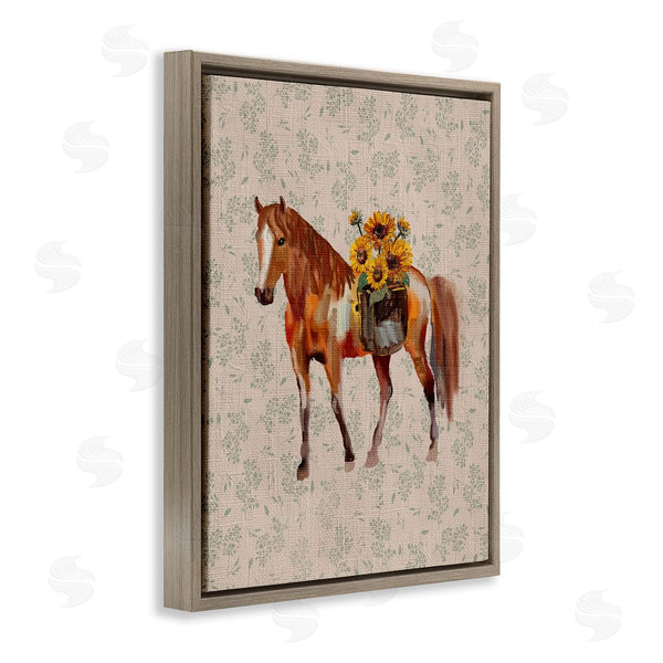 Stupell Industries Yen | Cottage Horse With Florals