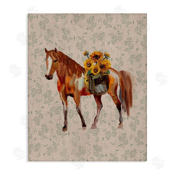 stupell industries Yen | Cottage Horse with Florals