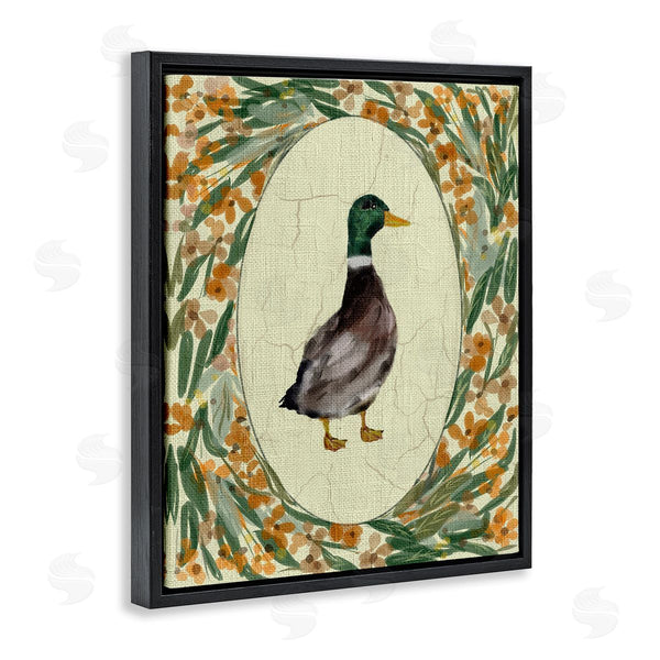 Stupell Industries Yen | Duck Portrait With Florals
