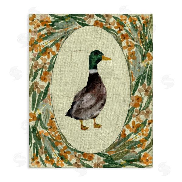 stupell industries Yen | Duck Portrait with Florals