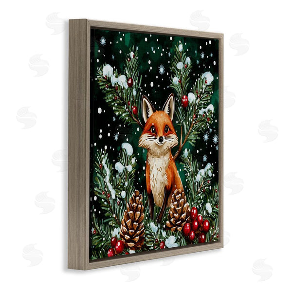 Stupell Industries Yen | Winter Fox & Pinecones