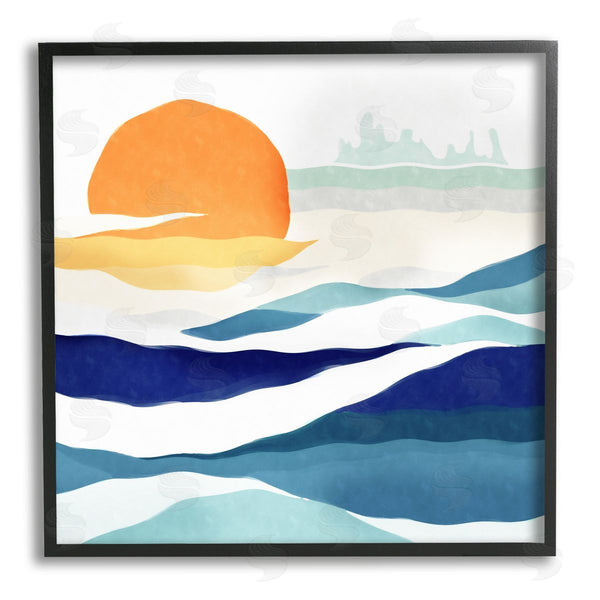 Stupell Industries Ziwei Li | Abstract Sun & Waves