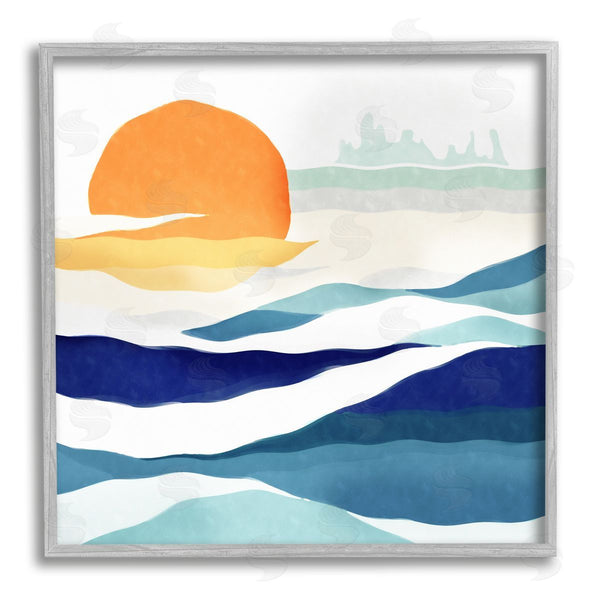 Stupell Industries Ziwei Li | Abstract Sun & Waves