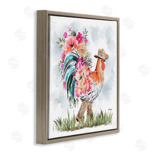 Stupell Industries Ziwei Li | Blooming Cowgirl Hen
