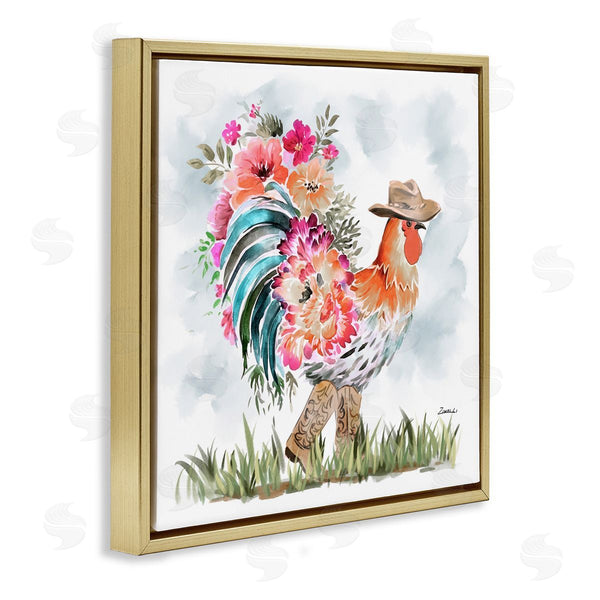 Stupell Industries Ziwei Li | Blooming Cowgirl Hen