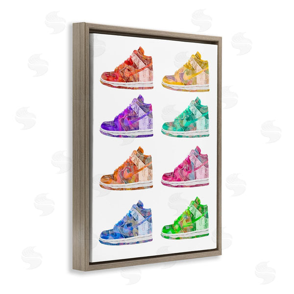 Stupell Industries Ziwei Li | Bold Rainbow Sneakers