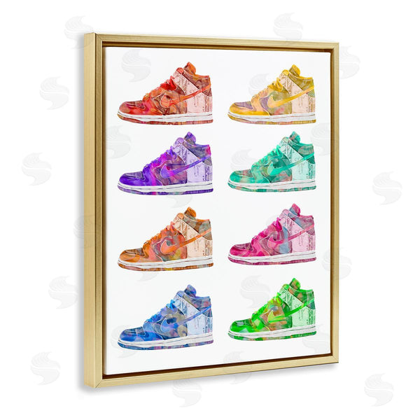 Stupell Industries Ziwei Li | Bold Rainbow Sneakers
