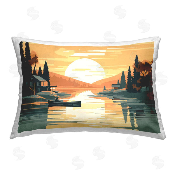 stupell industries Ziwei Li | Canoe & Lake Sunset