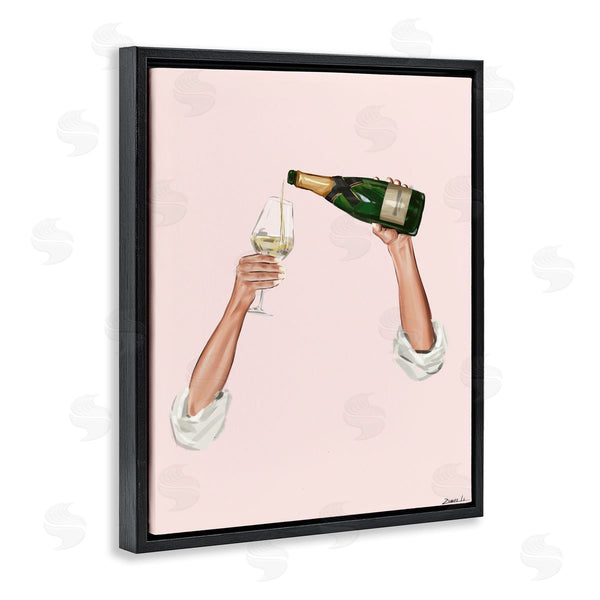 Stupell Industries Ziwei Li | Champagne Pour On Pink