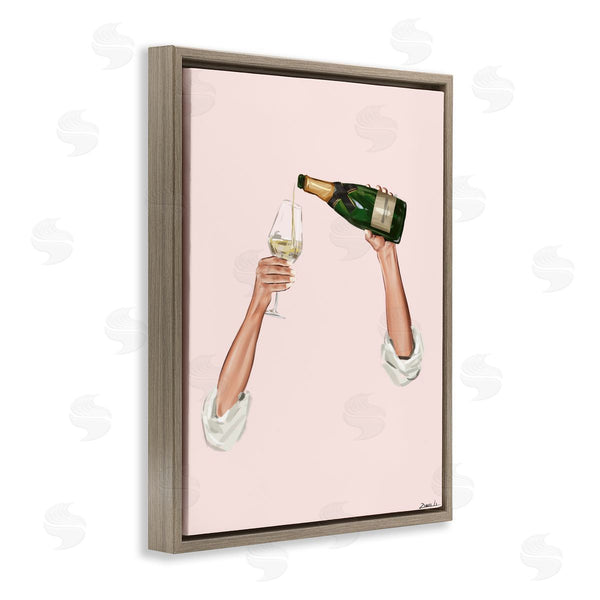 Stupell Industries Ziwei Li | Champagne Pour On Pink