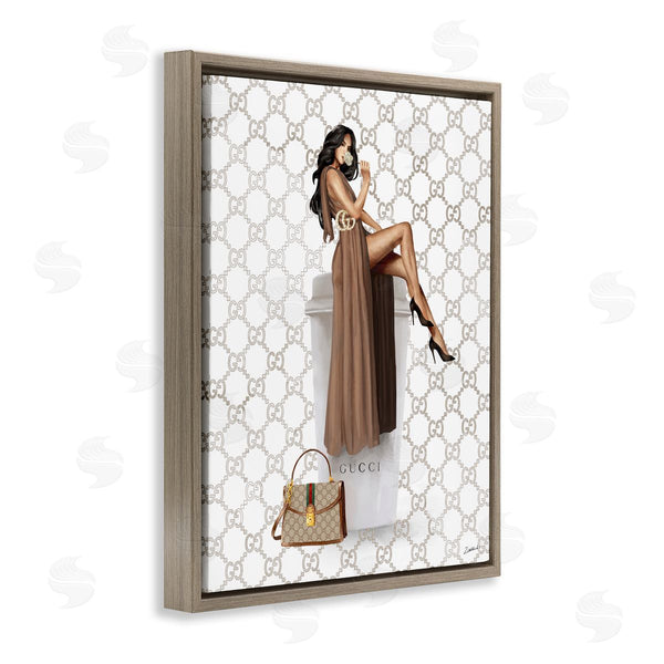 Stupell Industries Ziwei Li | Chic Woman And Coffee