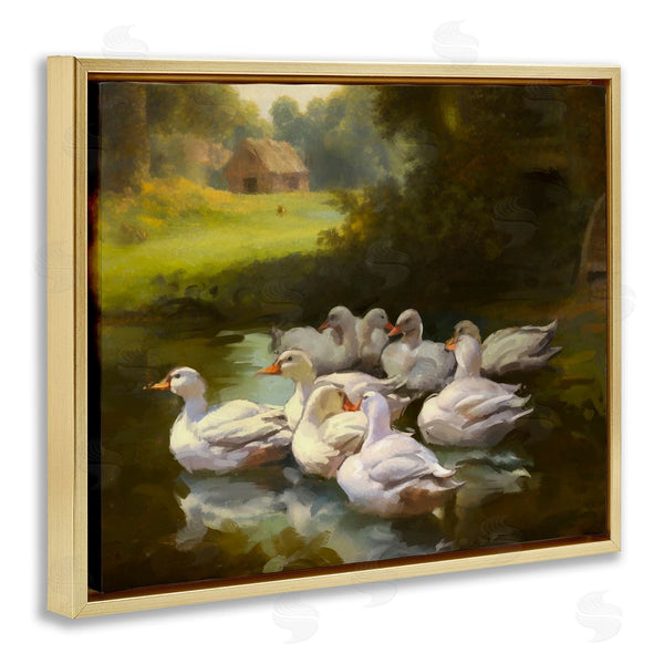 Stupell Industries Ziwei Li | Country Ducks In Pond