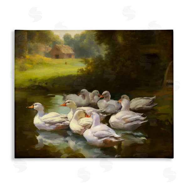 stupell industries Ziwei Li | Country Ducks in Pond