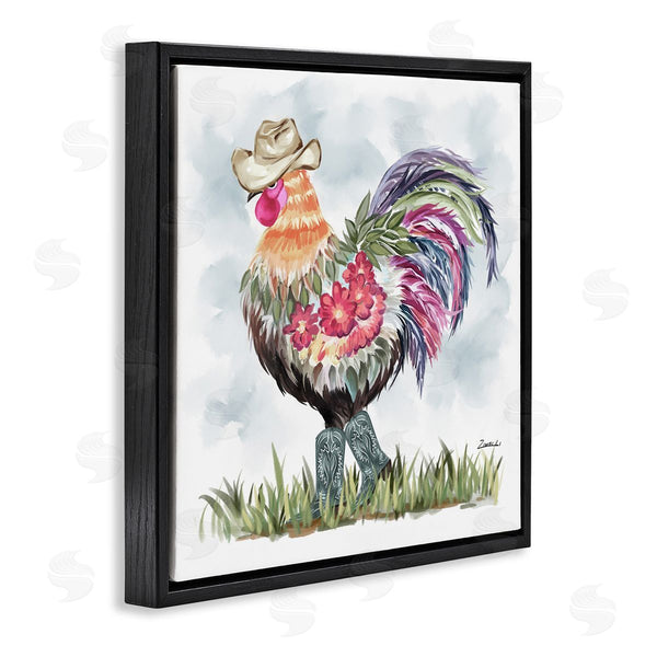 Stupell Industries Ziwei Li | Cowboy Floral Hen