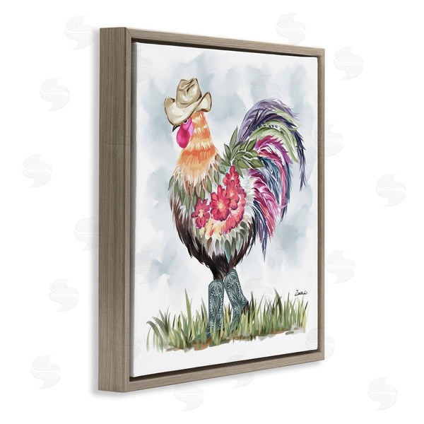 Stupell Industries Ziwei Li | Cowboy Floral Hen