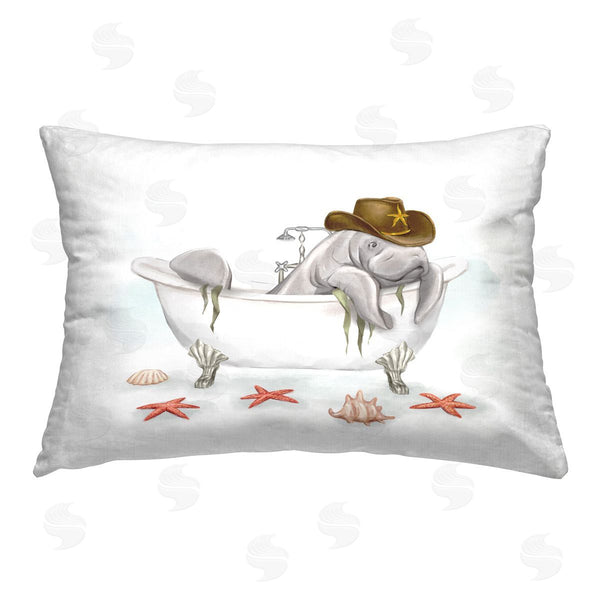 stupell industries Ziwei Li | Cowboy Manatee in Tub