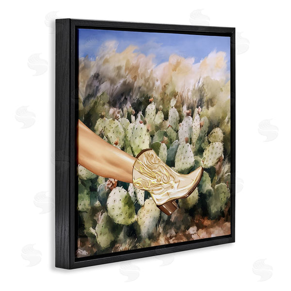 Stupell Industries Ziwei Li | Cowgirl Boot & Cactus