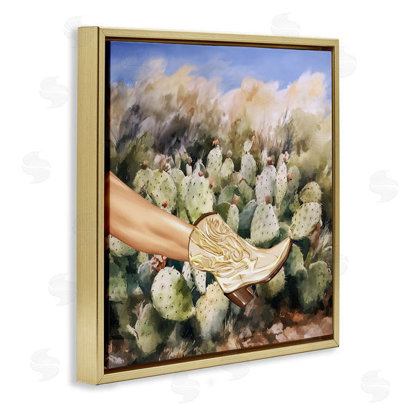 Stupell Industries Ziwei Li | Cowgirl Boot & Cactus