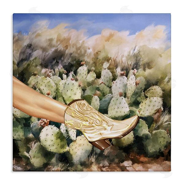 stupell industries Ziwei Li | Cowgirl Boot & Cactus