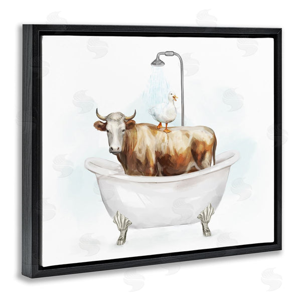 Stupell Industries Ziwei Li | Duck & Cow In Tub