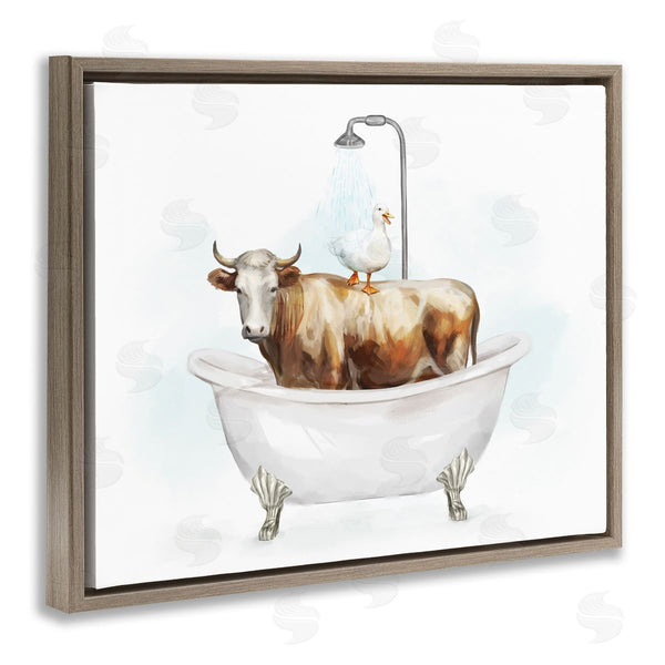Stupell Industries Ziwei Li | Duck & Cow In Tub