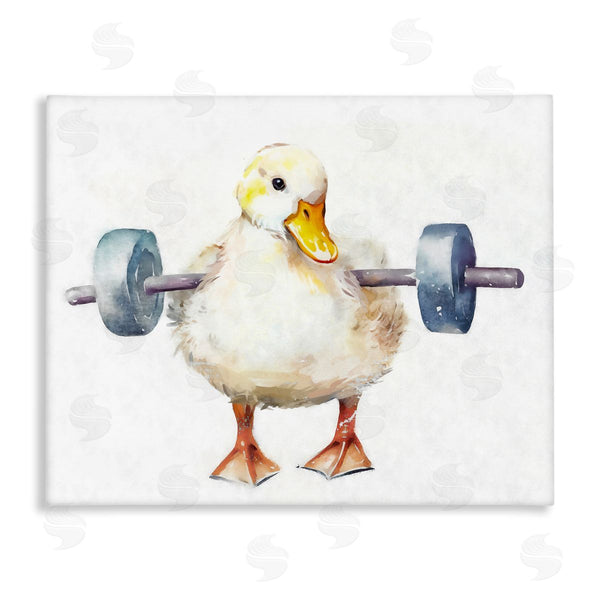stupell industries Ziwei Li | Duck Lifting Weights