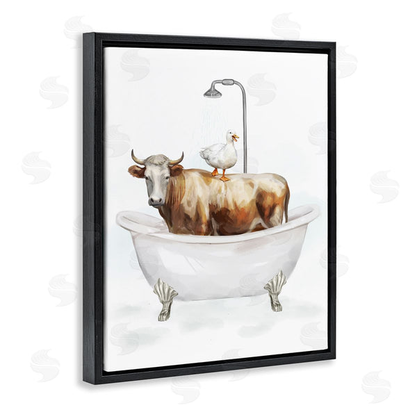 Stupell Industries Ziwei Li | Farm Animals Bathtub
