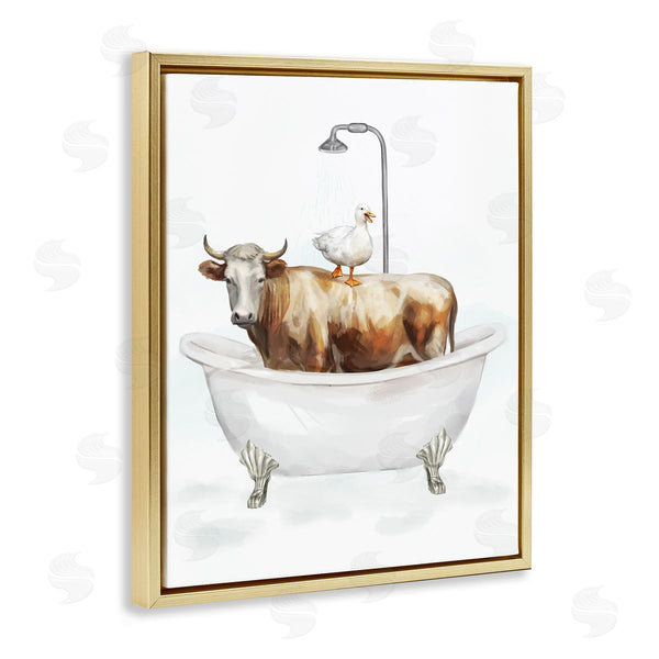 Stupell Industries Ziwei Li | Farm Animals Bathtub