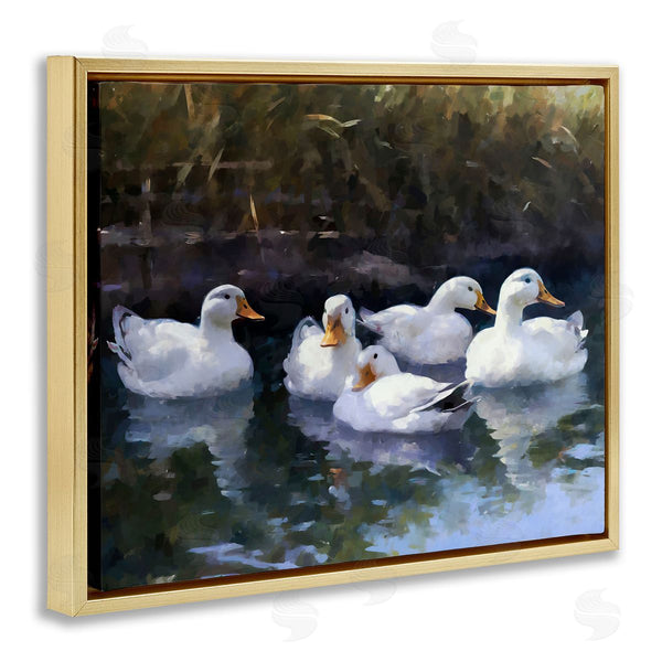 Stupell Industries Ziwei Li | Five Ducks In Pond