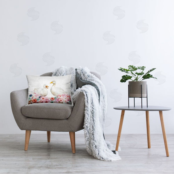 Stupell Industries Ziwei Li | Floral Goose Duo