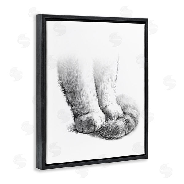 Stupell Industries Ziwei Li | Fluffy Cat Paws & Tail