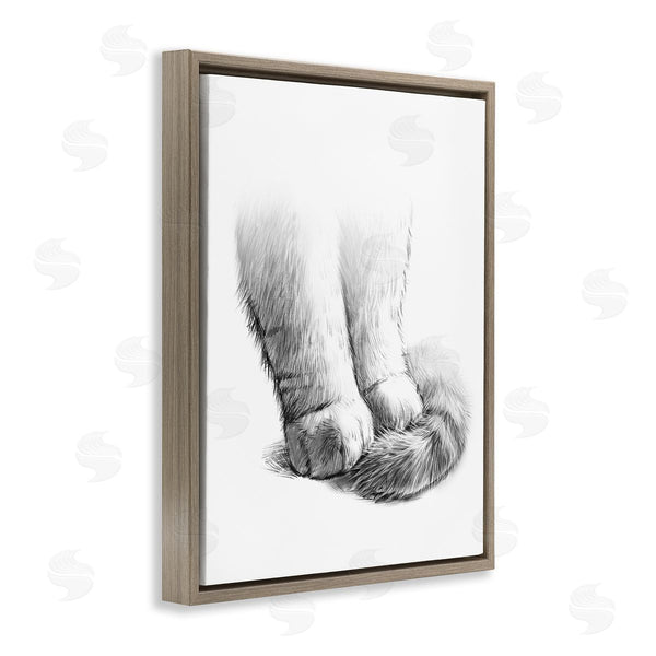 Stupell Industries Ziwei Li | Fluffy Cat Paws & Tail