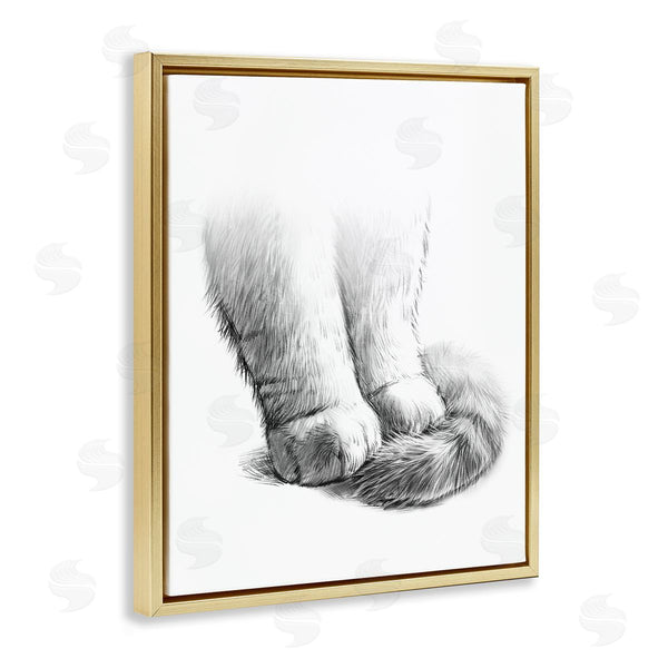 Stupell Industries Ziwei Li | Fluffy Cat Paws & Tail