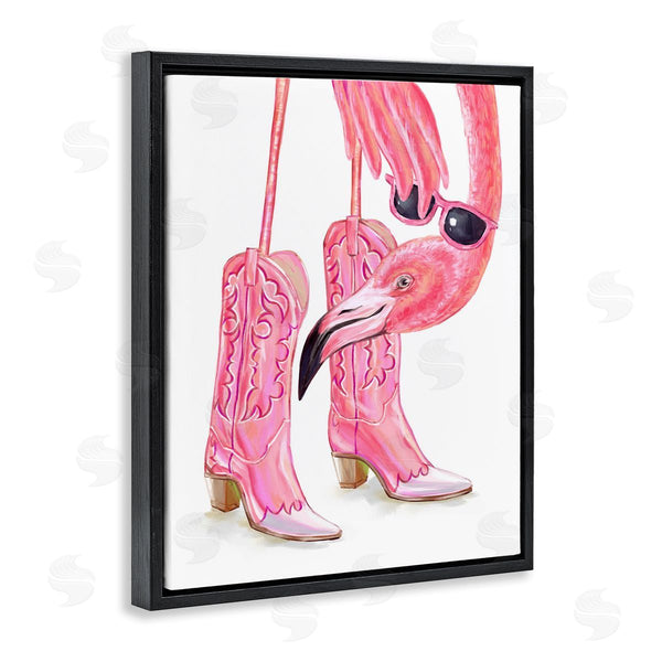 Stupell Industries Ziwei Li | Glam Cowgirl Flamingo