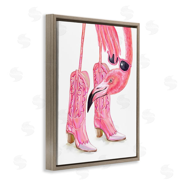 Stupell Industries Ziwei Li | Glam Cowgirl Flamingo