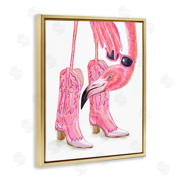 Stupell Industries Ziwei Li | Glam Cowgirl Flamingo