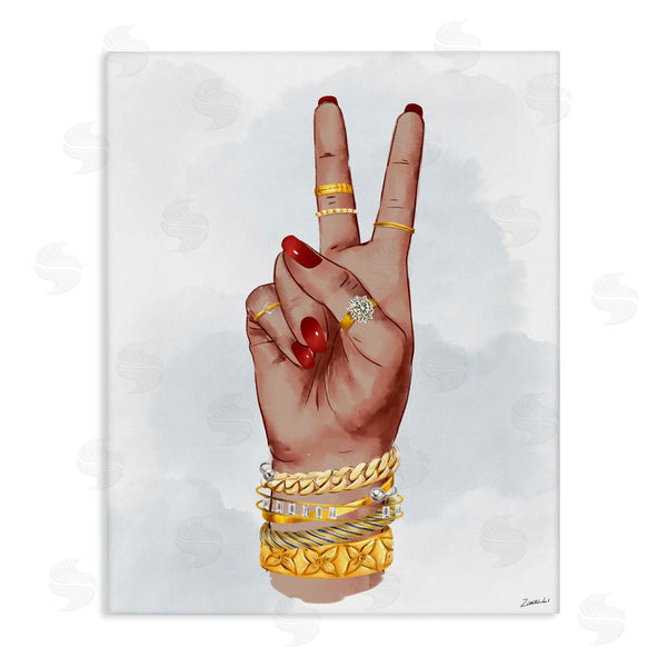 stupell industries Ziwei Li | Glam Peace Hand Sign