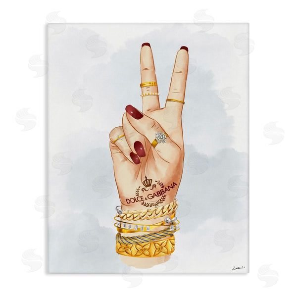 stupell industries Ziwei Li | Glam Peace Hand Sign