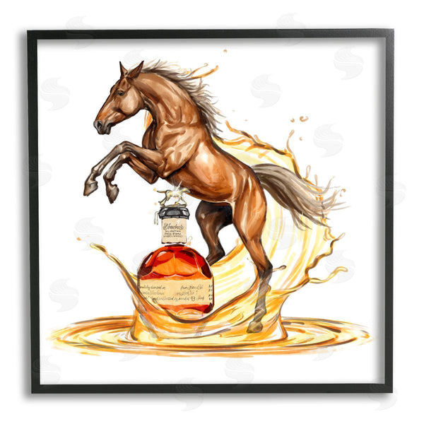 Stupell Industries Ziwei Li | Horse & Whiskey Bottle