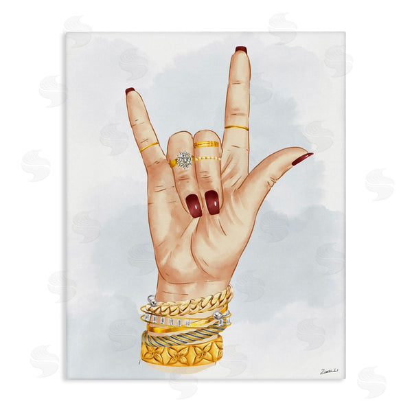 stupell industries Ziwei Li | I Love You Hand Sign