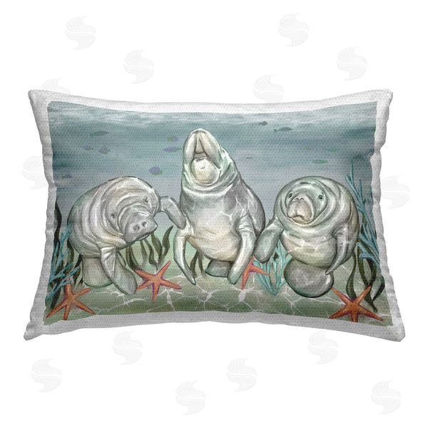 Stupell Industries Ziwei Li | Manatee Trio & Starfish