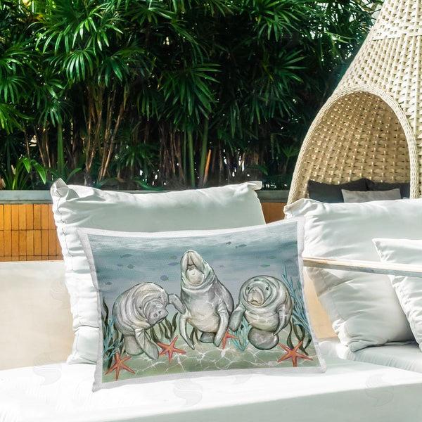 Stupell Industries Ziwei Li | Manatee Trio & Starfish
