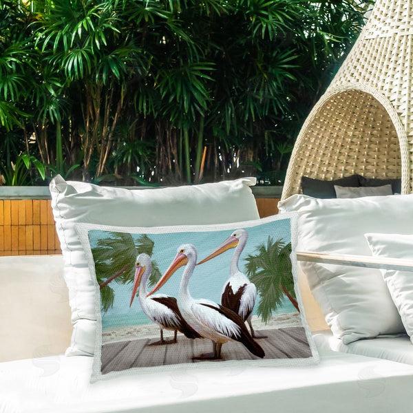 Stupell Industries Ziwei Li | Pelicans & Tropical Dock
