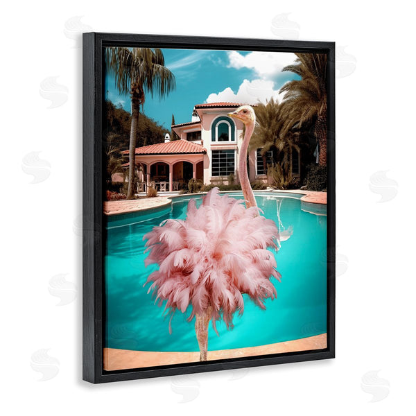 Stupell Industries Ziwei Li | Pink Feathered Ostrich
