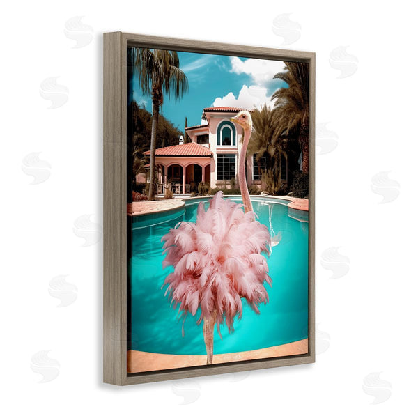 Stupell Industries Ziwei Li | Pink Feathered Ostrich