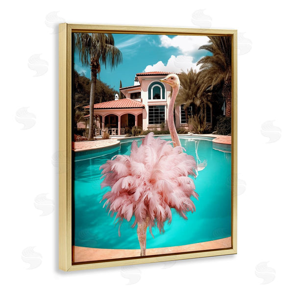 Stupell Industries Ziwei Li | Pink Feathered Ostrich