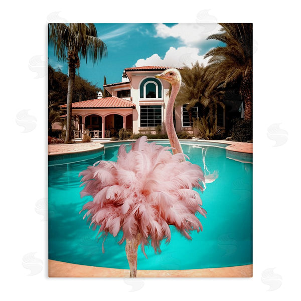 stupell industries Ziwei Li | Pink Feathered Ostrich