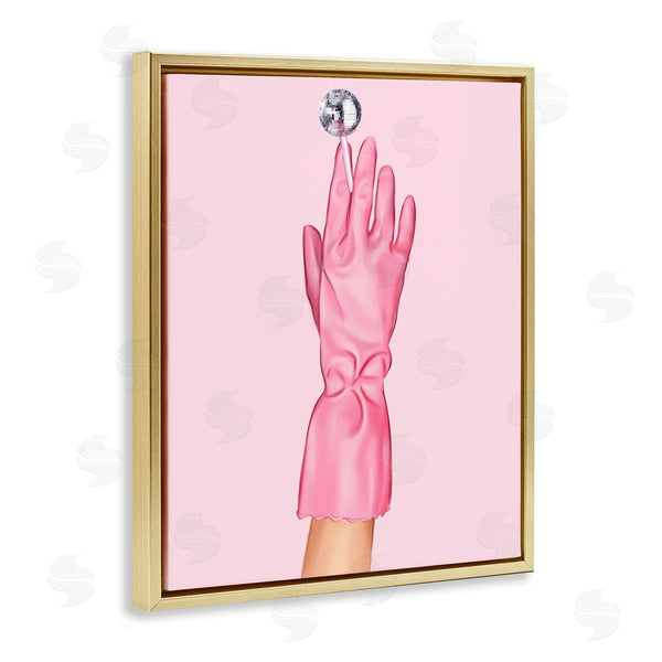 Stupell Industries Ziwei Li | Pink Glove & Disco Ball